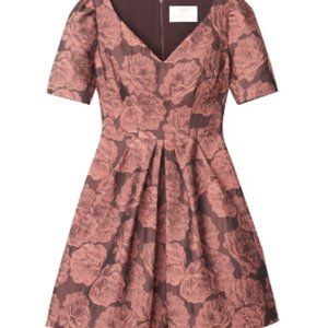 Gal Meets Glam Ingrid Jacquard Fit and Flare Dress